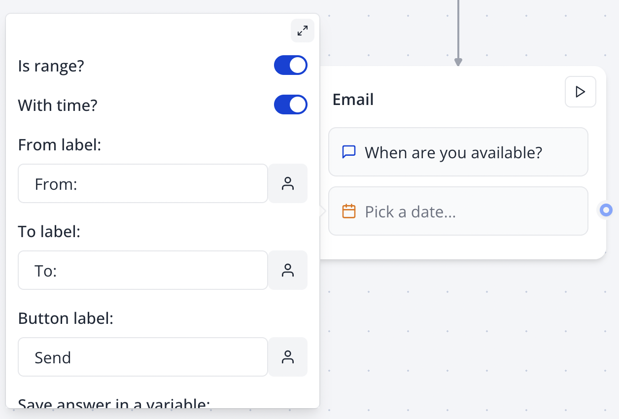 Date input in flow